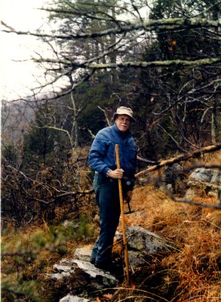 Bill Hathaway at the Banister Cliffs