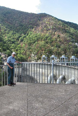 Bill Hathaway at the Smith Mountain Dam